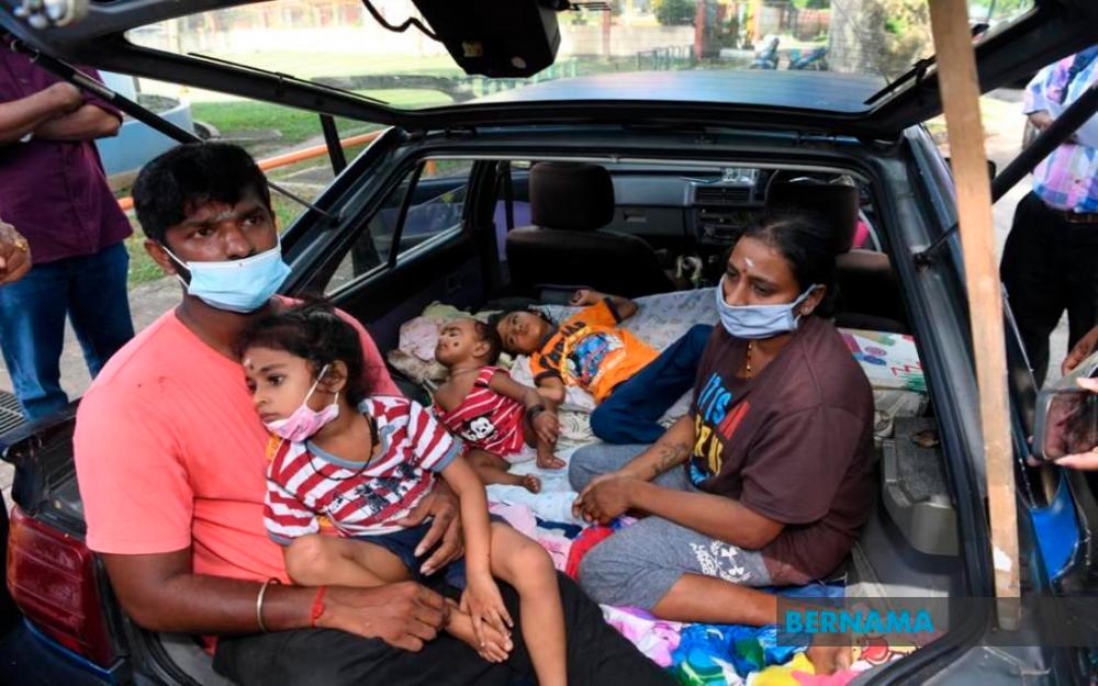 Family of five forced to live in car after fire destroys home