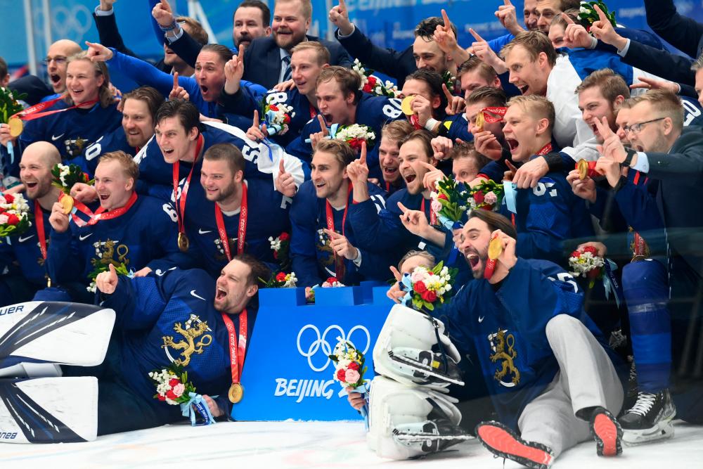 Finland finally win hockey gold in last event of Beijing Games Finland finally win hockey gold in last event of Beijing Games