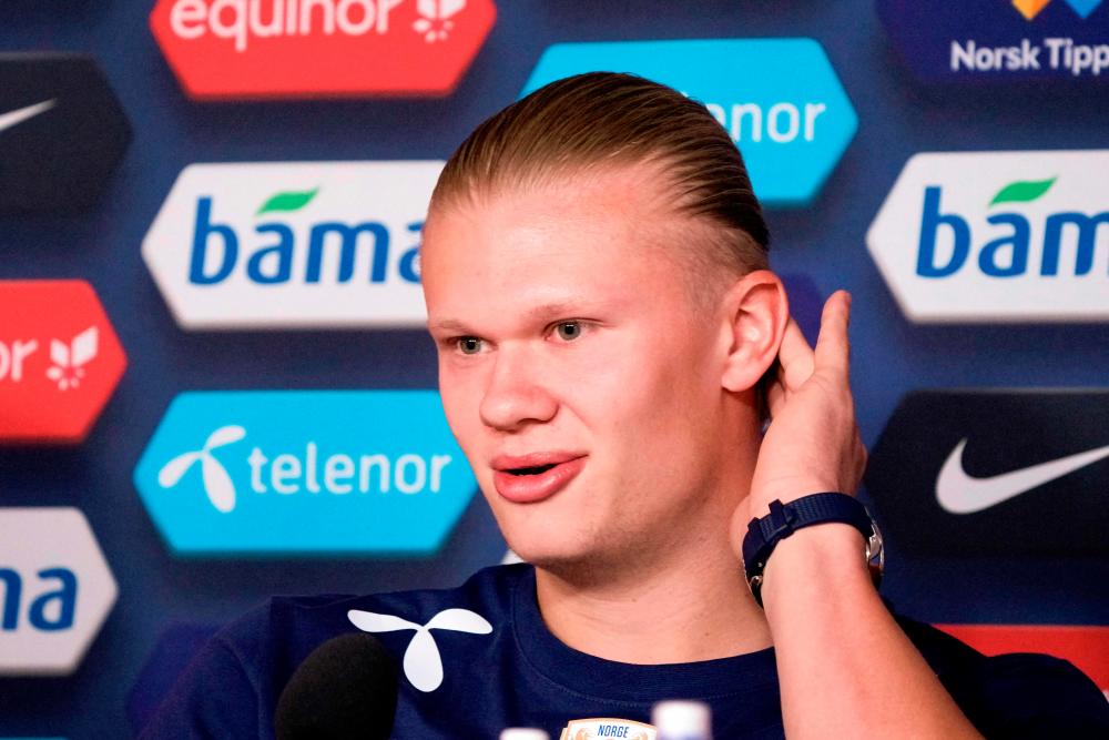 Focused Haaland remains tight-lipped about City ahead of Norway duty