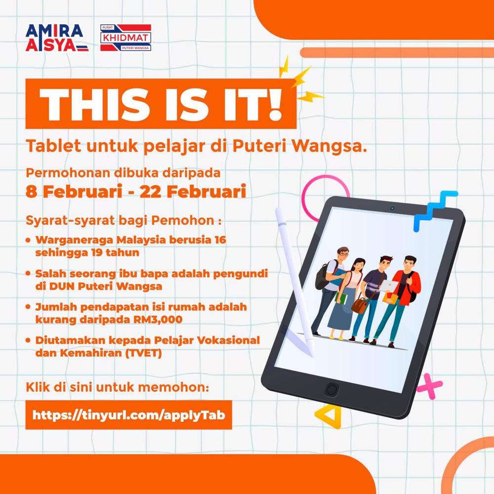 Free tablets for Puteri Wangsa students