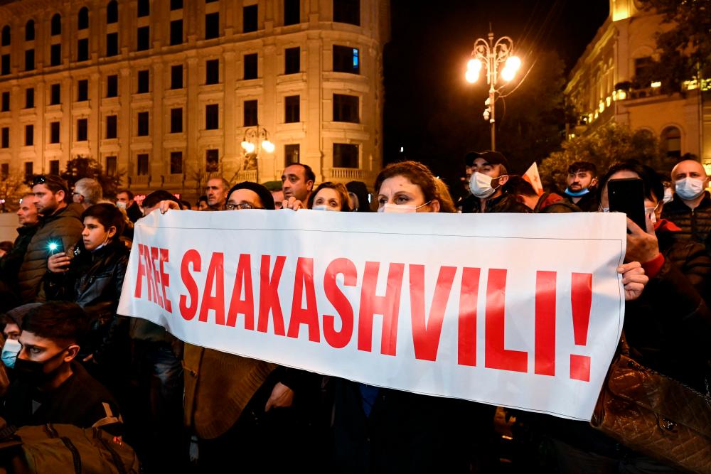 Georgia ex-president Saakashvili says abused in prison, fears for life