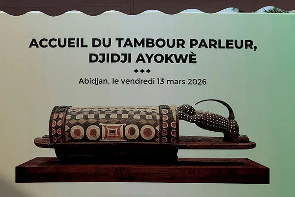 IVORYCOAST-FRANCE-CULTURE 'Talking drum' looted by France in 1916 back in Ivory Coast