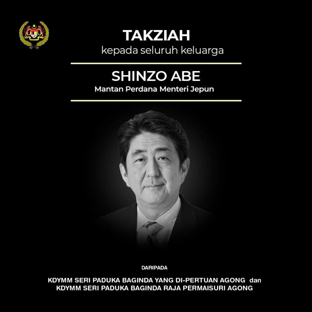 King, Queen convey condolences to family of Shinzo Abe
