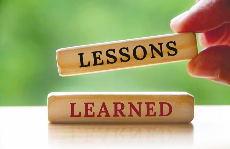 Lessons learned from failure