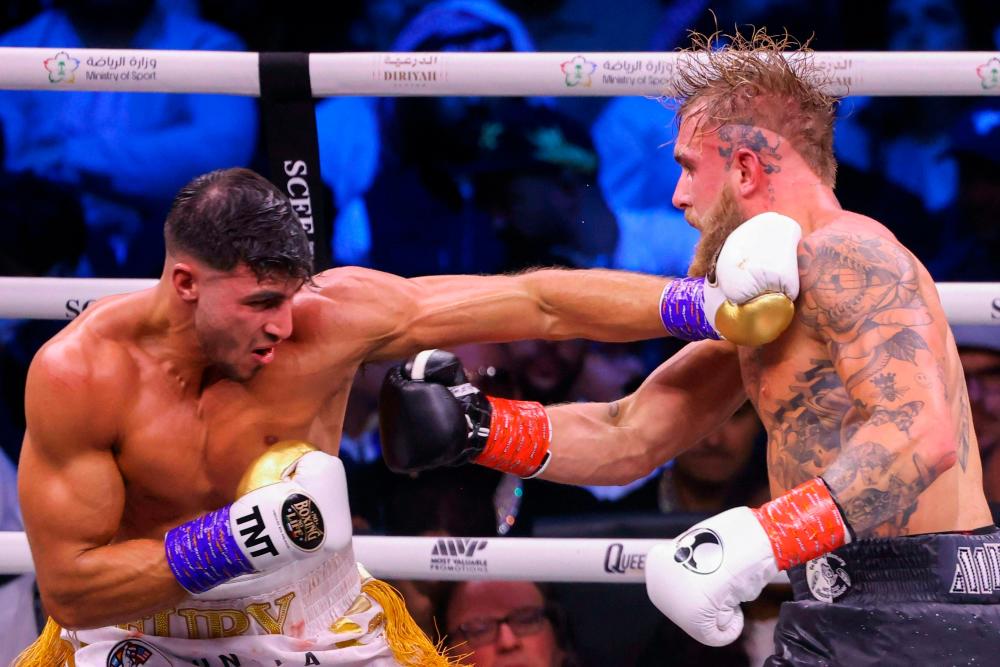 Love Island’s Fury topples YouTuber Paul in Saudi boxing showdown Love Island’s Fury topples YouTuber Paul in Saudi boxing showdown