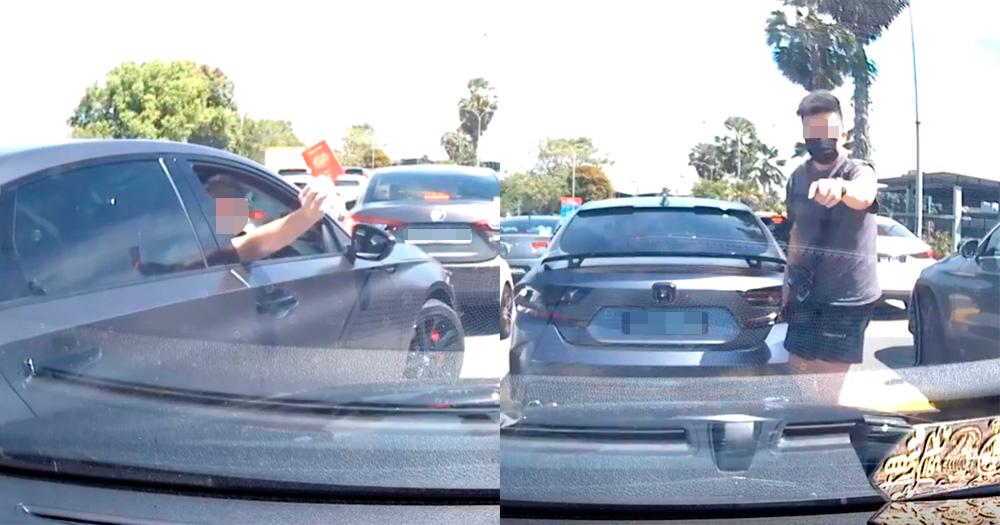 Malaysian man flashes passport to cut queue in Singapore Malaysian man flashes passport to cut queue in Singapore