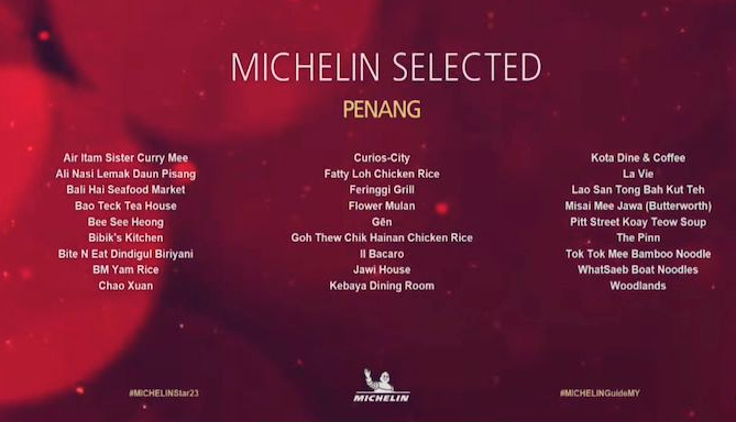 Michelin honour for local cuisine