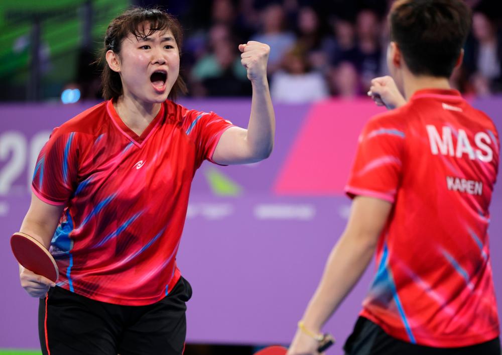 Pemain ping pong wanita negara kejutkan India untuk mara separuh akhir