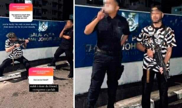 Police probing personnel for allegedly allowing friend to hold firearm