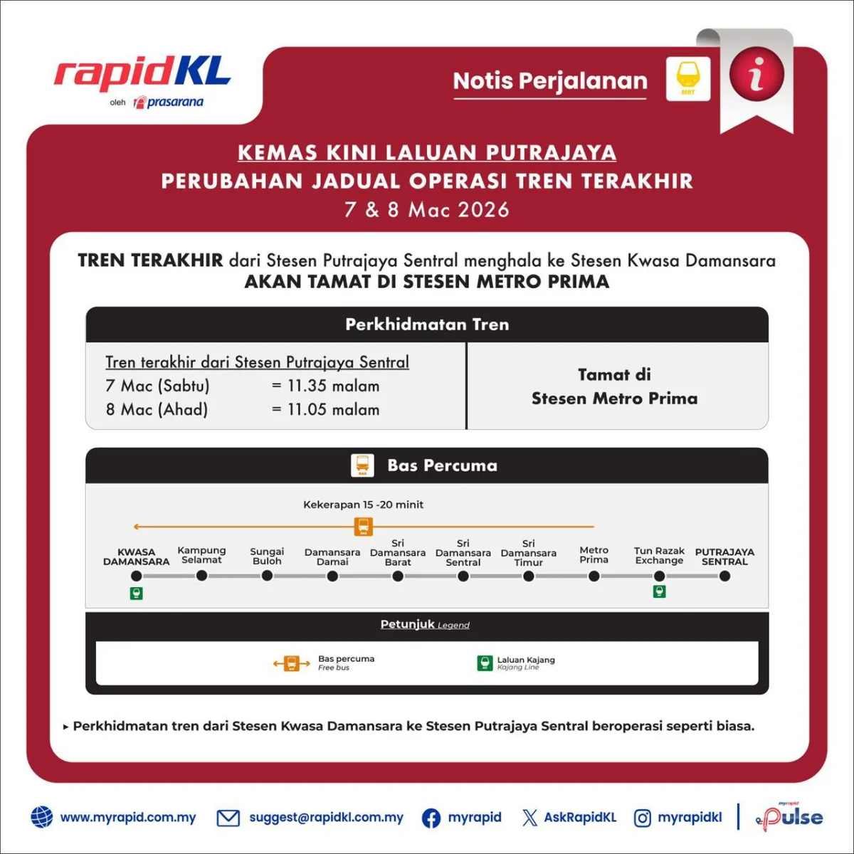 Putrajaya_Line_last_train_schedule_adjusted_for_repair_works Putrajaya Line last train schedule adjusted for repair works
