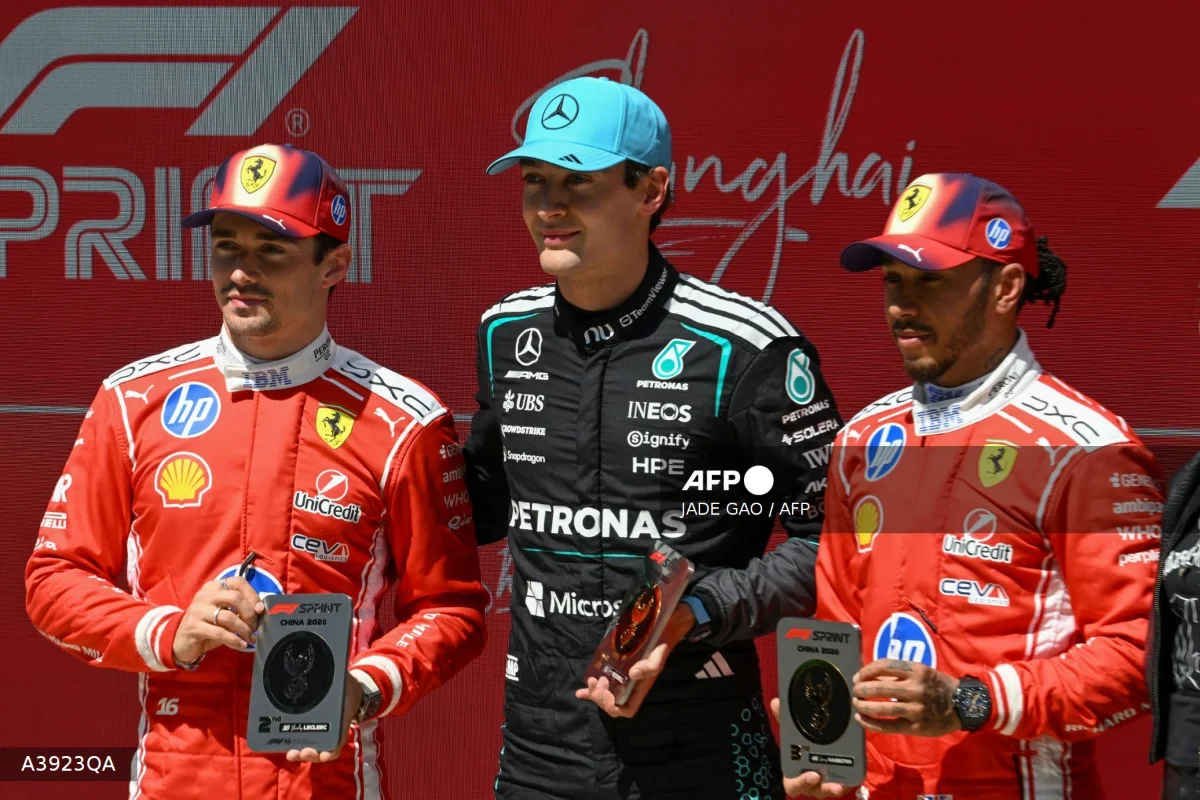 Russell wins thrilling Shanghai sprint from battling Ferraris