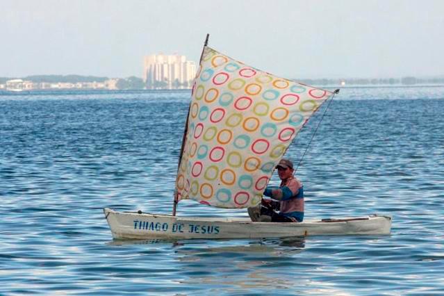 Sailing boats and cycle rickshaws in oil-rich, fuel-light Venezuela region Sailing boats and cycle rickshaws in oil-rich, fuel-light Venezuela region