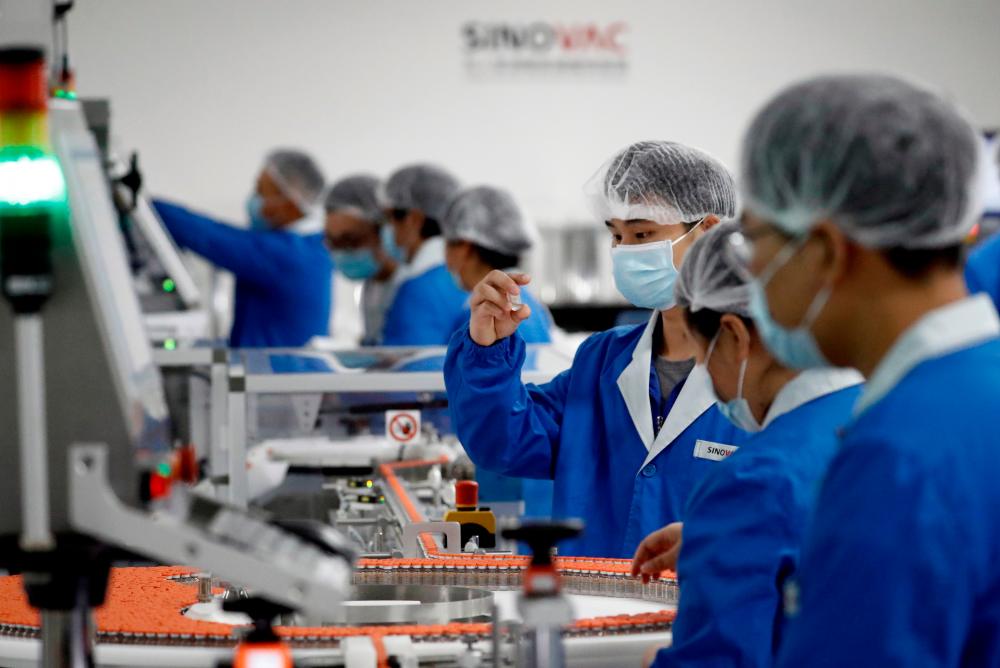 Sinovac coronavirus vaccine offered by Chinese city for emergency use costs $60 (RM 249)