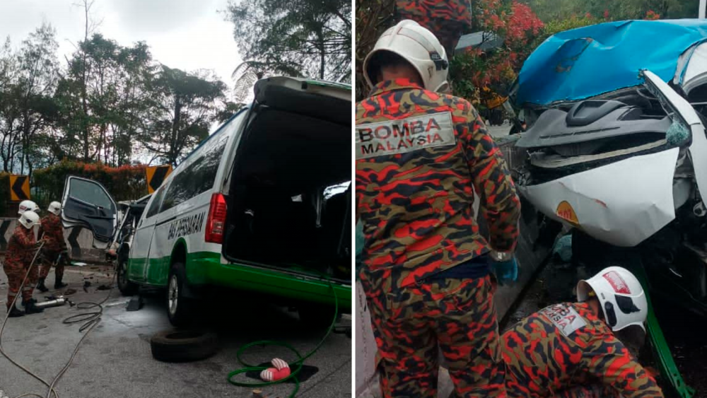 Six dead, eight injured as van descending from Genting Highlands loses control