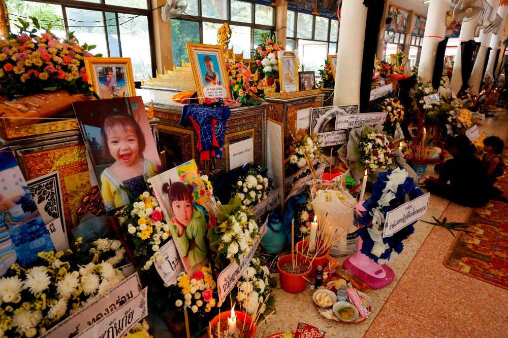 Thailand: Upacara keagamaan diadakan bagi memperingati mangsa tragedi pusat jagaan kanak-kanak