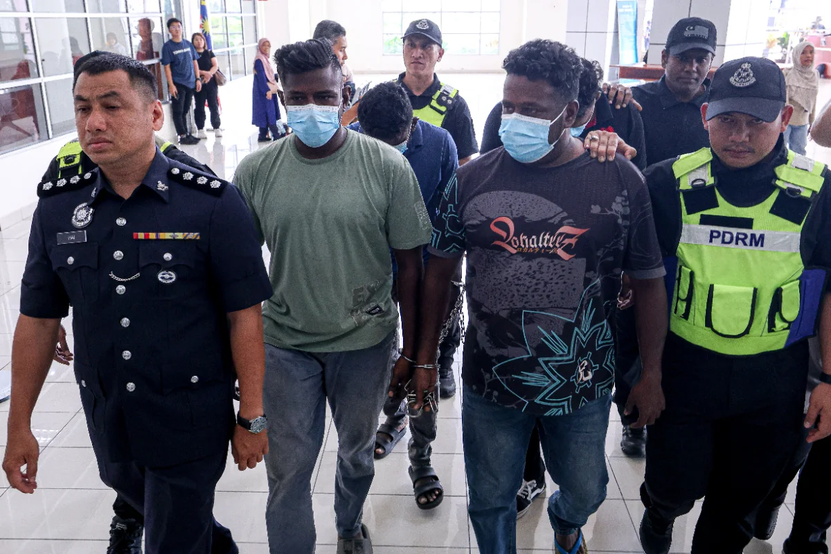 Three men plead not guilty to disorderly conduct at police station
