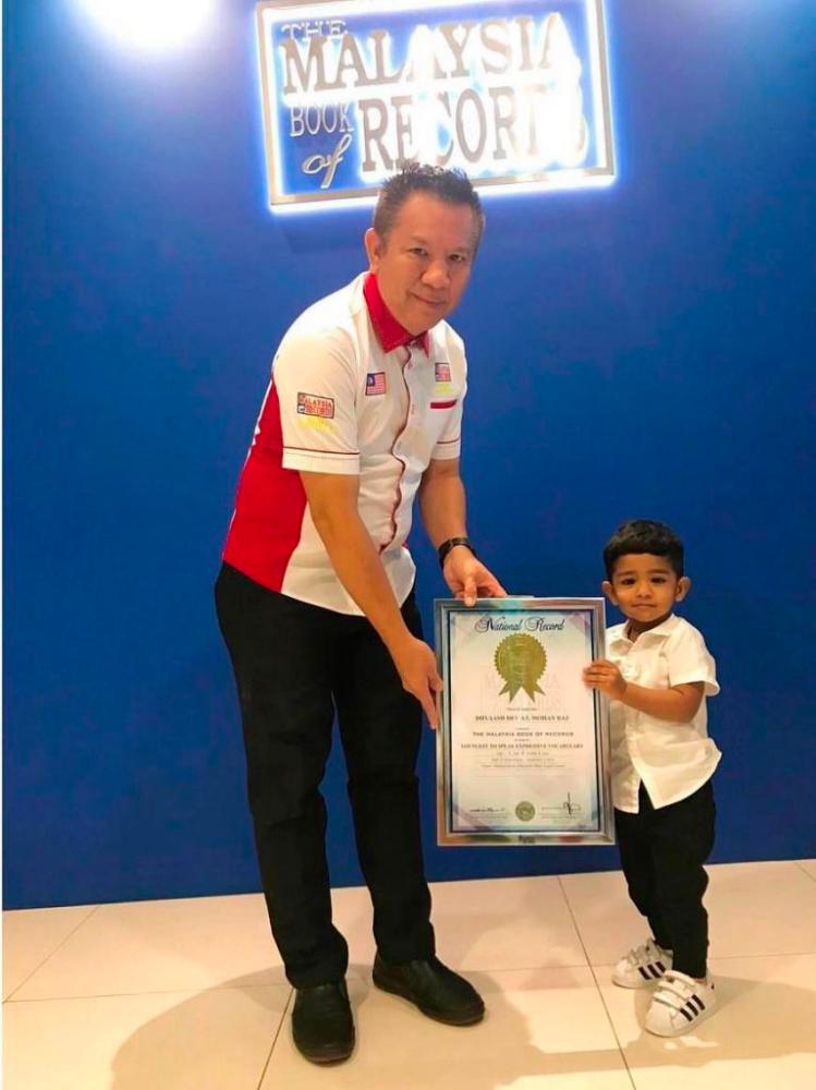 Toddler enters Malaysian Book Of Records for expressive vocabulary