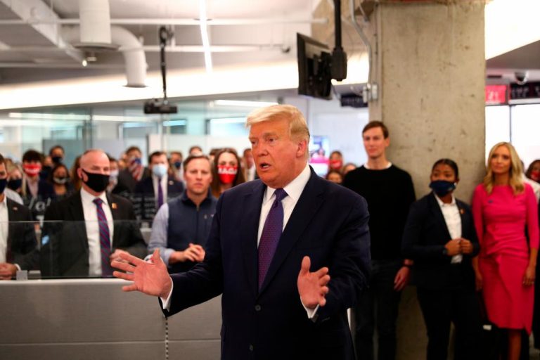 Trump leads in Florida and other battlegrounds, but Biden voices confidence