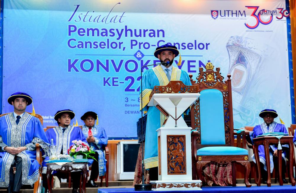 Tunku Mahkota of Johor is new Chancellor of UTHM