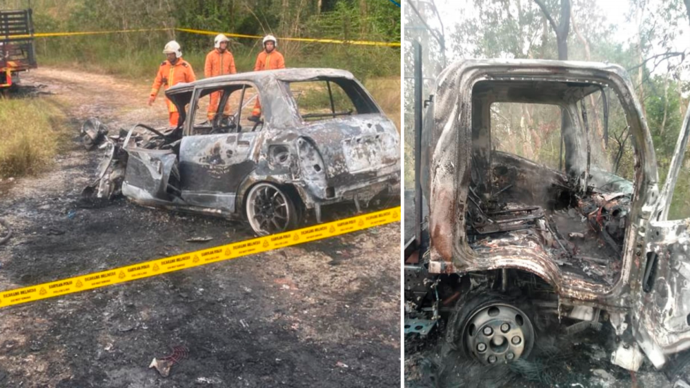 Woman burnt to death as car bursts into flames after accident