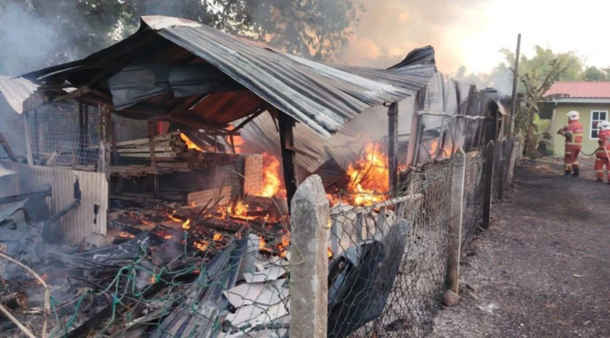 Man dies after being trapped in burning tent storage shed