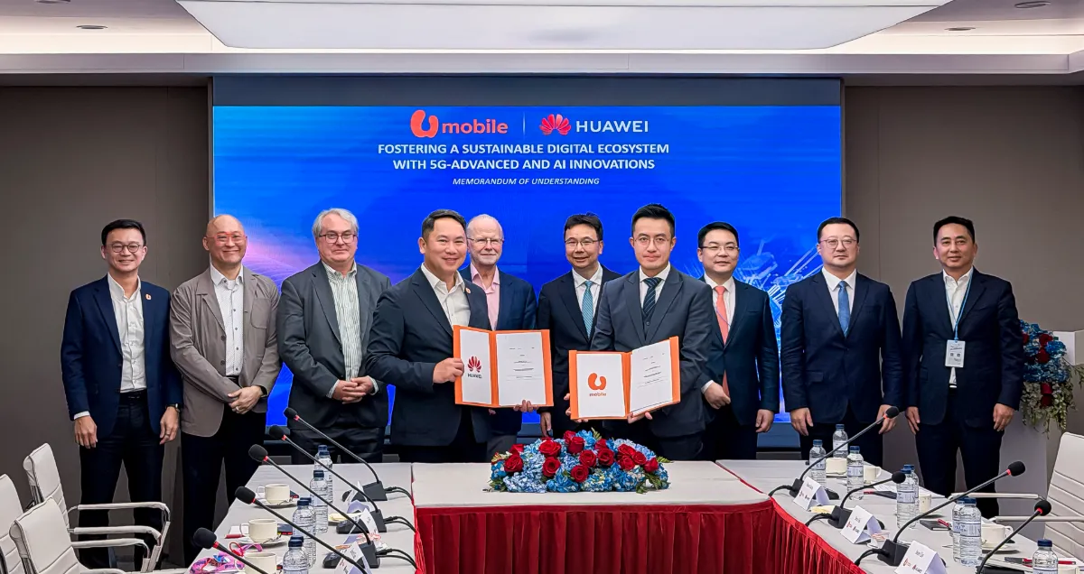 U Mobile, Huawei Malaysia ink MoU to advance 5G-A and AI innovation