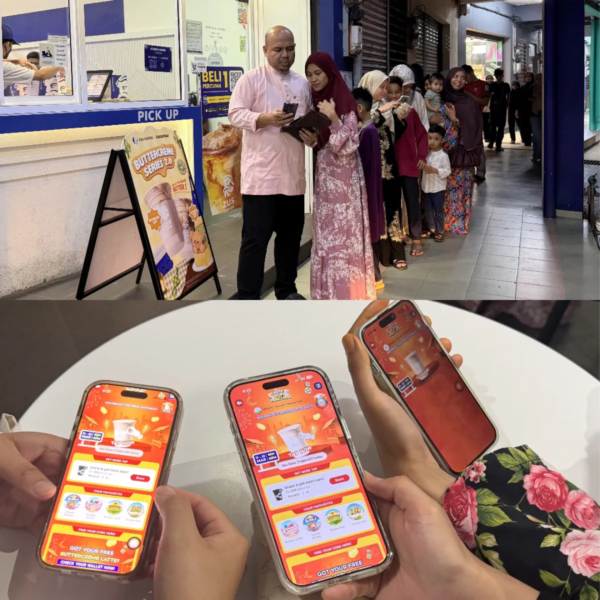 post-shopee-raya-kopi-percuma-release-visual Long Queues Spotted Nationwide as Shopee Belanja Malaysians to Free Buttercrème Latté From ZUS COFFEE During the Raya Holidays