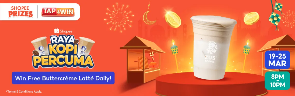 Shopee Belanja Malaysians to Free Coffee This Raya with Tap & Win Game