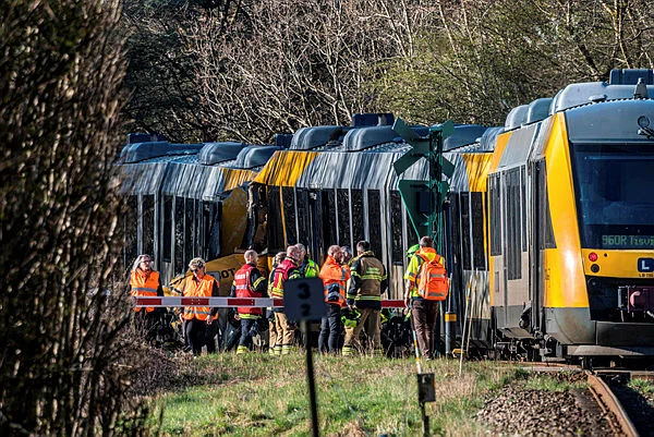 DENMARK-TRANSPORT-RAILWAY-ACCIDENT 18 injured, five critically, in head-on train crash in Denmark
