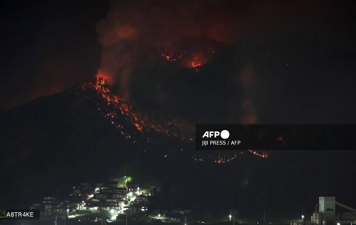 Hundreds of firefighters battle Japan forest blazes