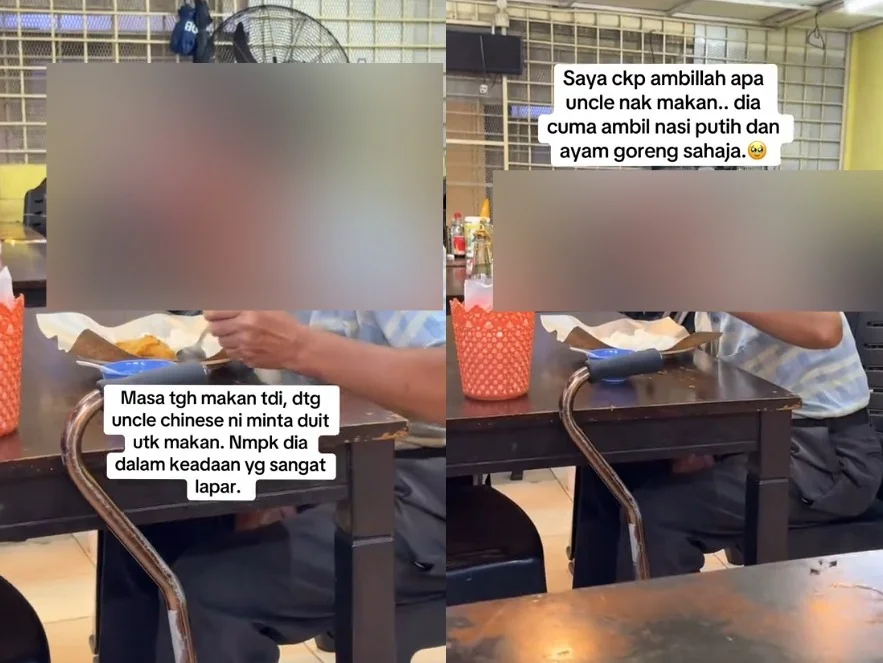 Local man buys meal for hungry elderly man in KL heartwarming act goes viral Local man buys meal for hungry elderly man in KL, heartwarming act goes viral