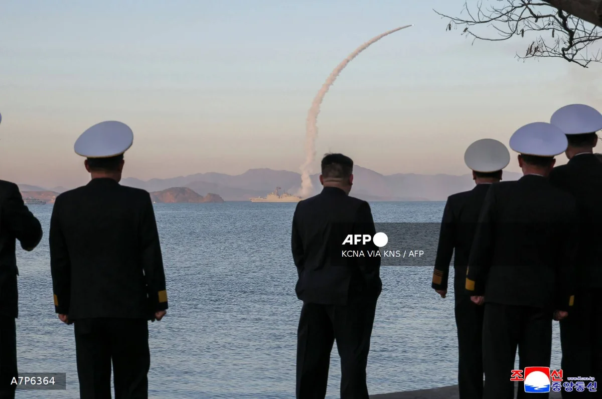 North Koreas Kim oversees naval cruise missile tests North Korea's Kim oversees naval cruise missile tests