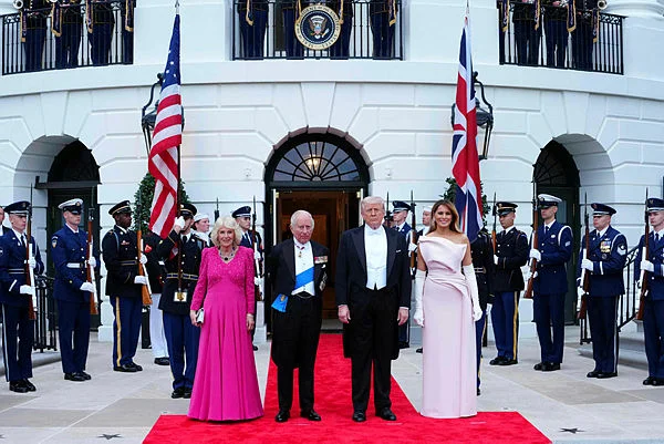 'Two kings': praise and a royal crush as Trump hosts Charles