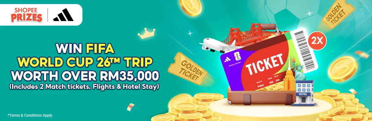 win-fifa-world-cup Score a FIFA World Cup 2026™ Trip with adidas Worth Over RM35K on Shopee