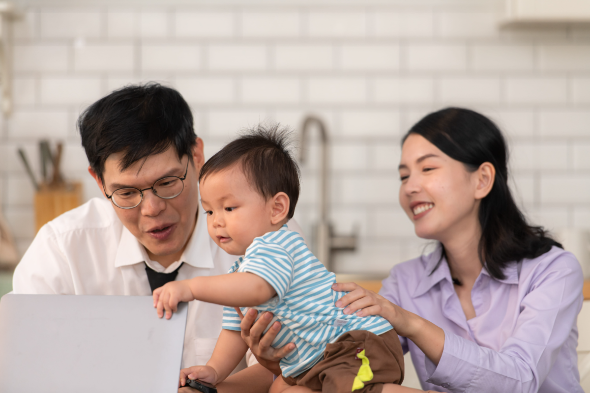 Parents’ own tech use can shape how children view acceptable behaviour. PARENTING