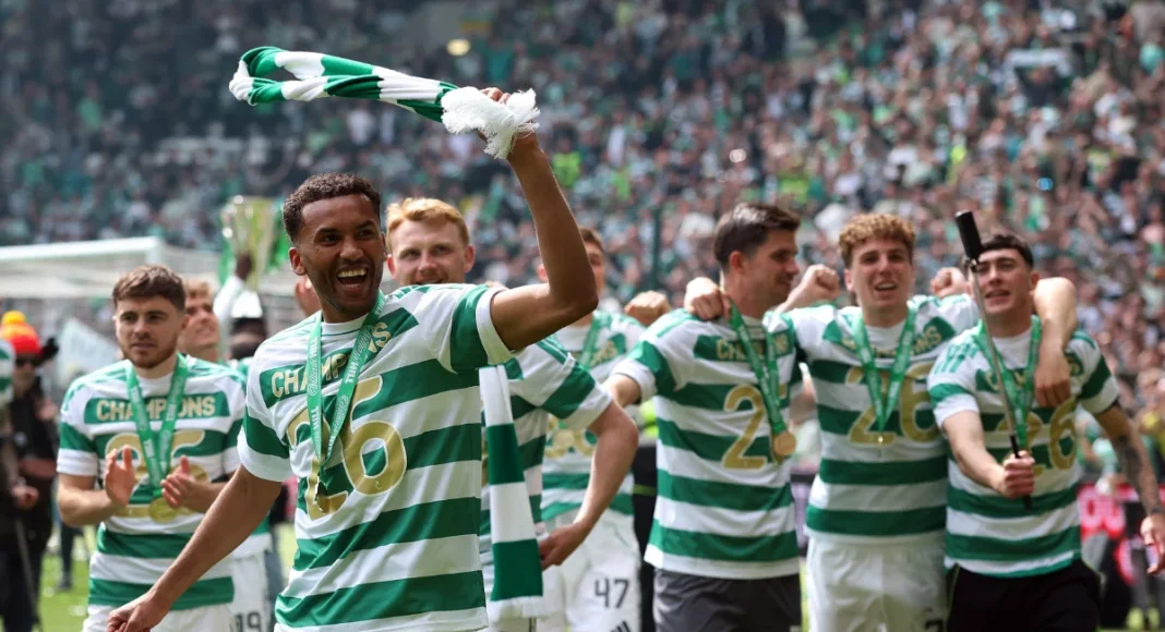 Celtic beat Hearts 3-1 to win Scottish Premiership