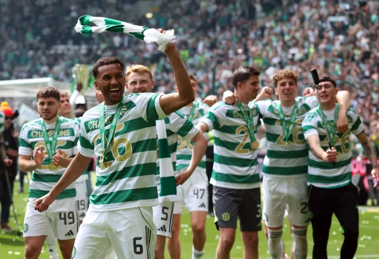 Celtic beat Hearts 3-1 to win Scottish Premiership