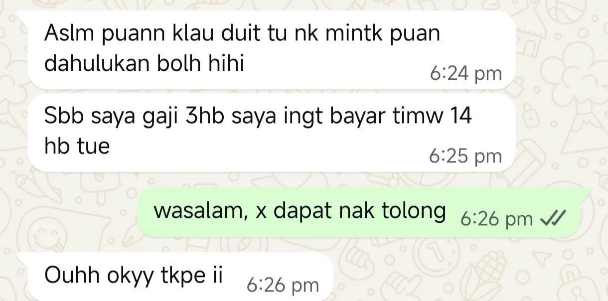 Parent allegedly asks lecturer to help pay for student's fee, lecturer declines request Parent allegedly asks lecturer to help pay for student's fee, lecturer declines request