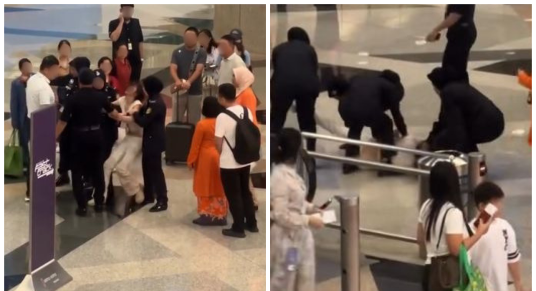 Woman allegedly jumps from upper level at KLIA after reported boarding pass issue, videos go viral