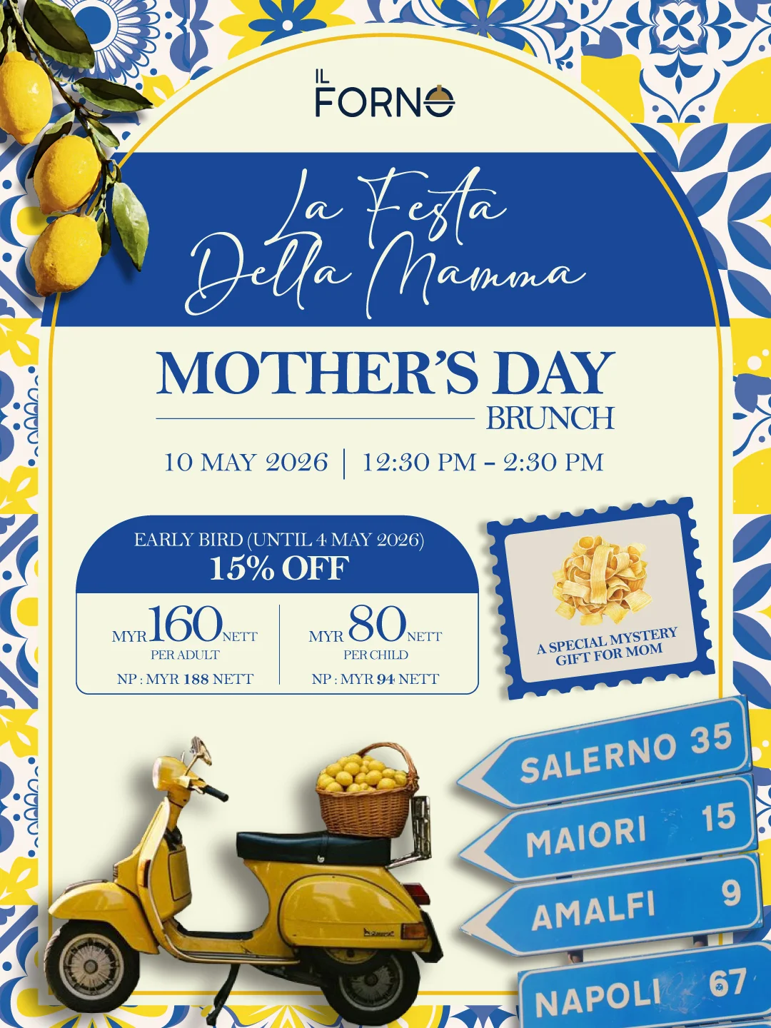 An Amalfi escape for Mum Indulge at IL Forno this Mothers Day An Amalfi escape for Mum: Indulge at IL Forno this Mother’s Day