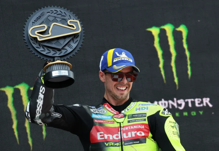 Di Giannantonio wins crash-marred Catalan MotoGP