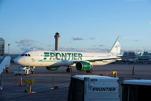 Frontier jet engine catches fire during aborted takeoff in Denver