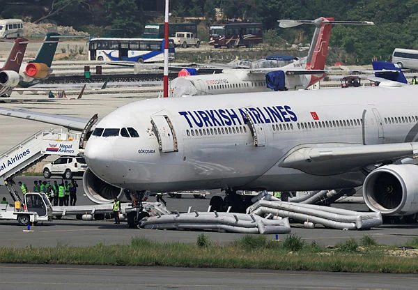 _NEPAL-FIRE-TURKISH-AIRLINES Turkish Airlines plane evacuated due to tyre fire after landing in Kathmandu