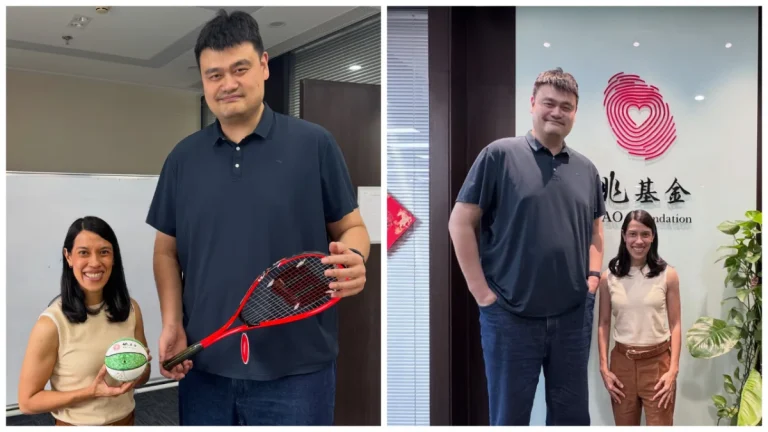 Nicol David meets Yao Ming, shares vision to reach millions of children
