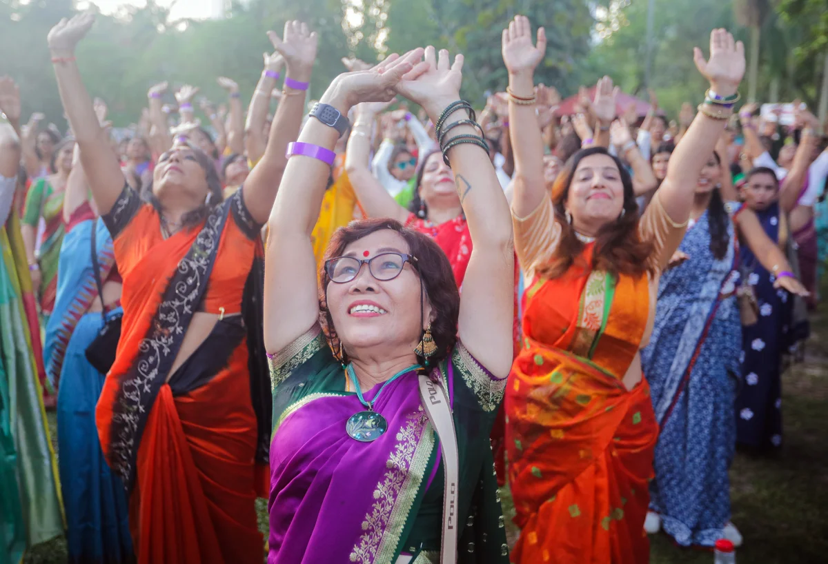 Saree walkathon flutters with fun, elegance and empowerment Saree walkathon flutters with fun, elegance and empowerment