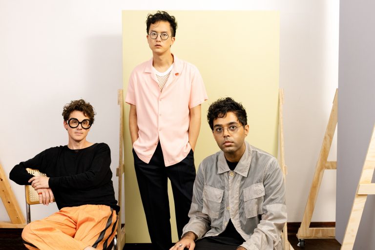 Son Lux brings together Ryan Lott’s (left) vocals and composition, Rafiq Bhatia’s (right) guitar work and Ian Chang’s drumming (centre).