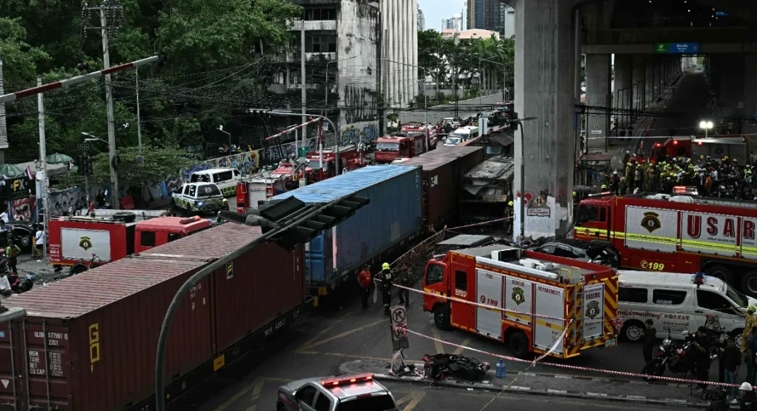 Thai police charge train driver after deadly Bangkok crash