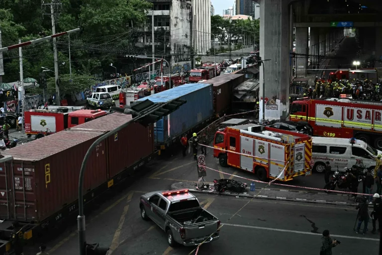 Thai police charge train driver after deadly Bangkok crash