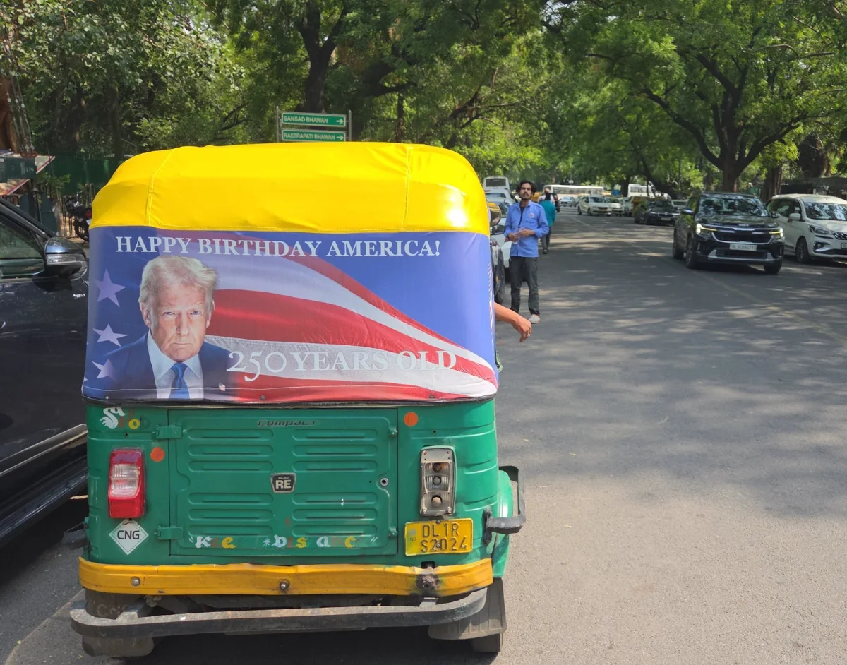 Trump-themed rickshaws hit Delhi streets Trump-themed rickshaws hit Delhi streets