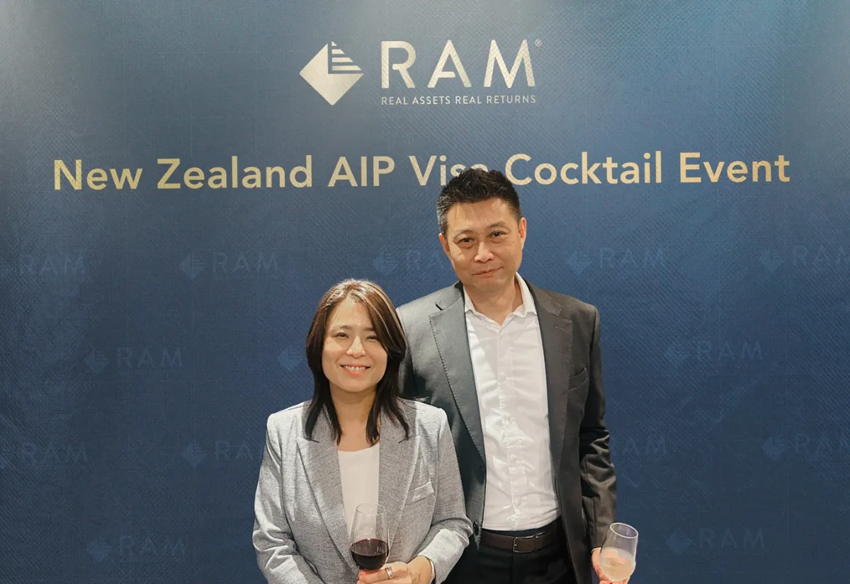 Agnes Liu, RAM Executive Director, Head of Client Advisory & Distribution - North Asia, and William Chai, RAM Managing Director.